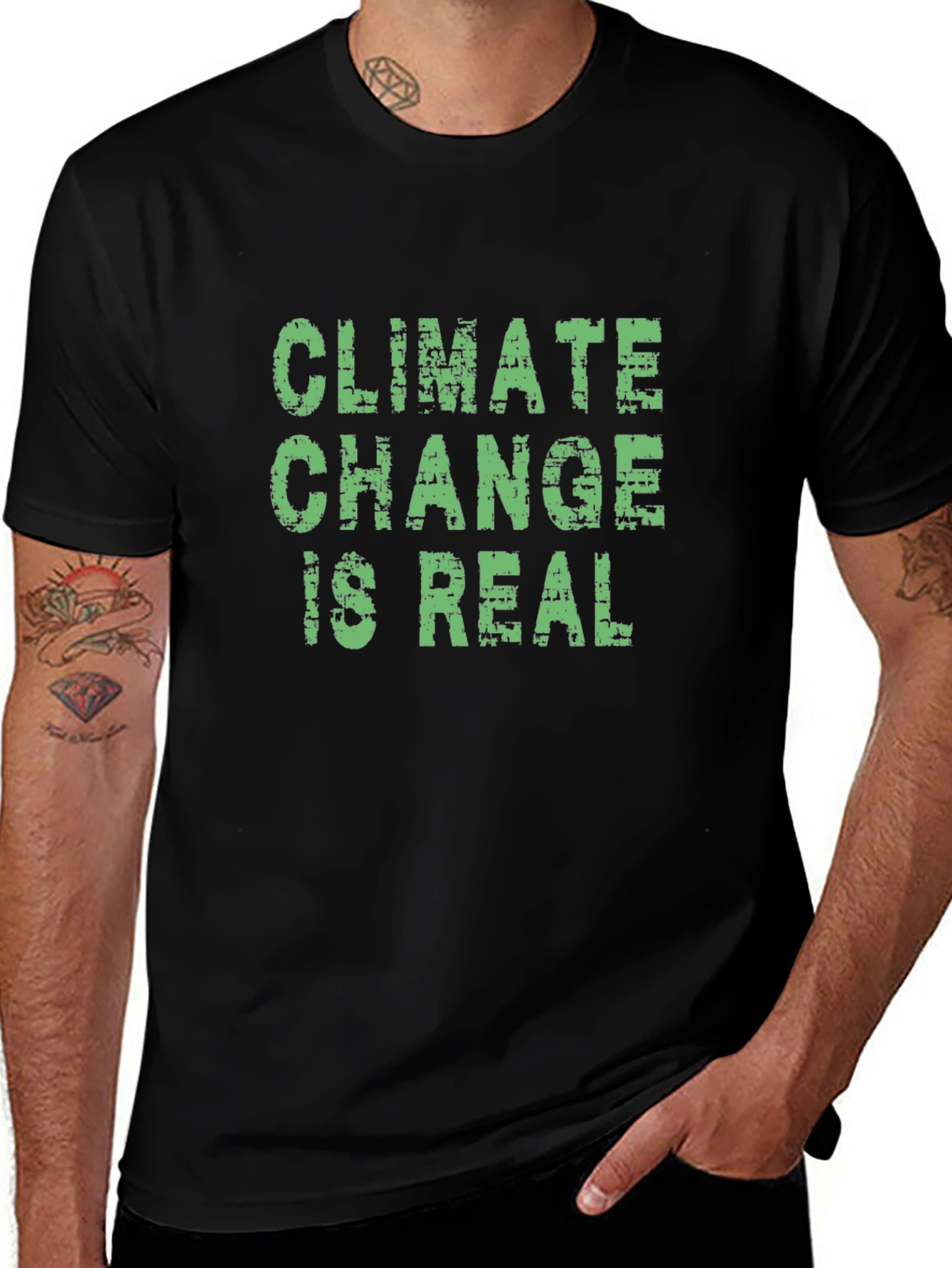 Climate Change Is Real Graphic Tee - Eco-Friendly Awareness