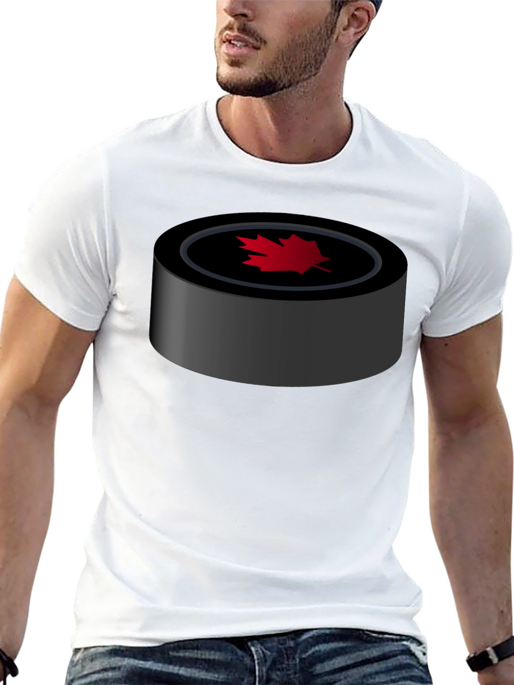 Canadian Hockey Puck Graphic Tee
