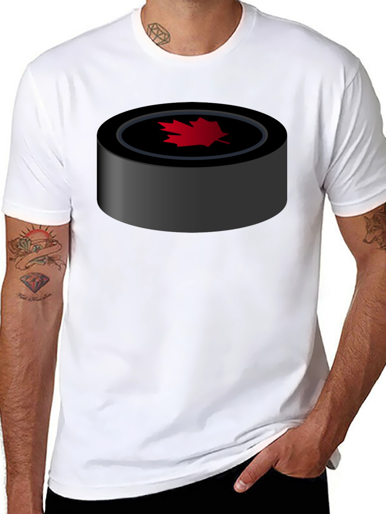 Canadian Hockey Puck Graphic Tee