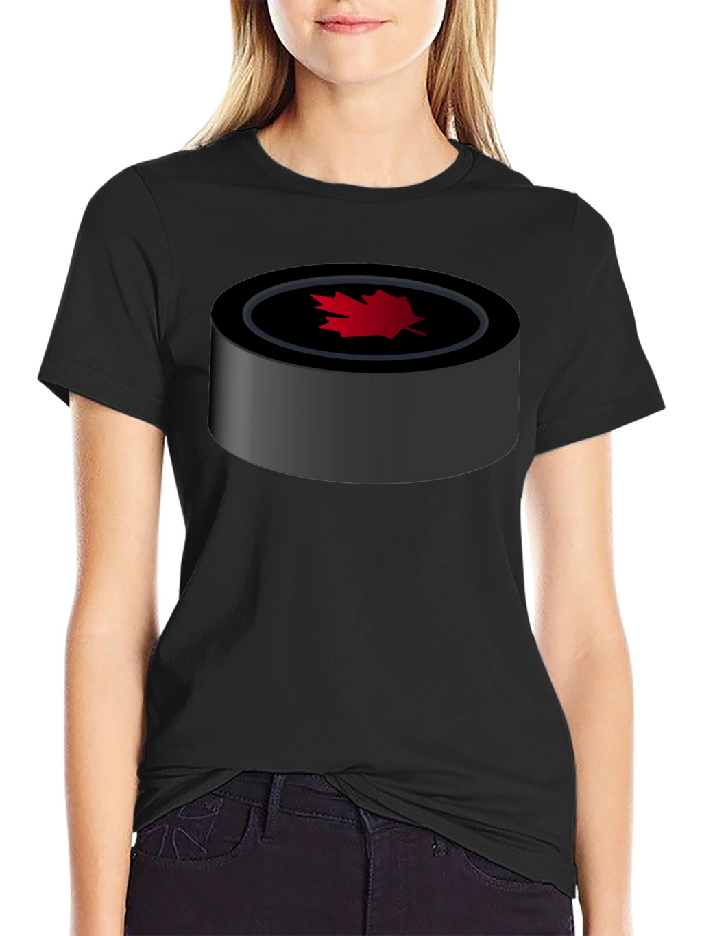 Canadian Hockey Puck Graphic Tee