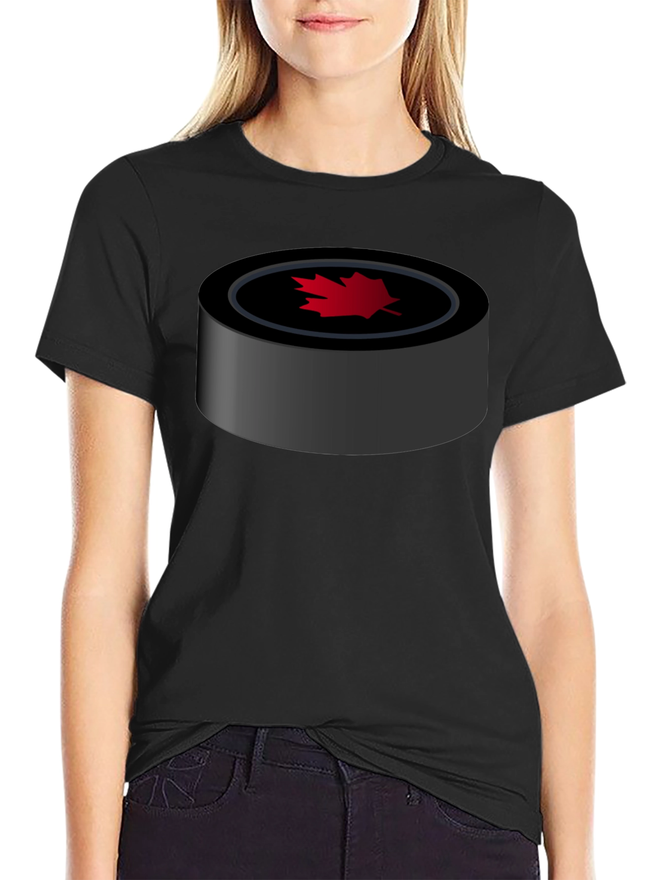 Canadian Hockey Puck Graphic Tee