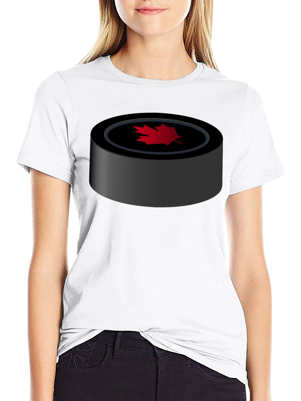 Canadian Hockey Puck Graphic Tee