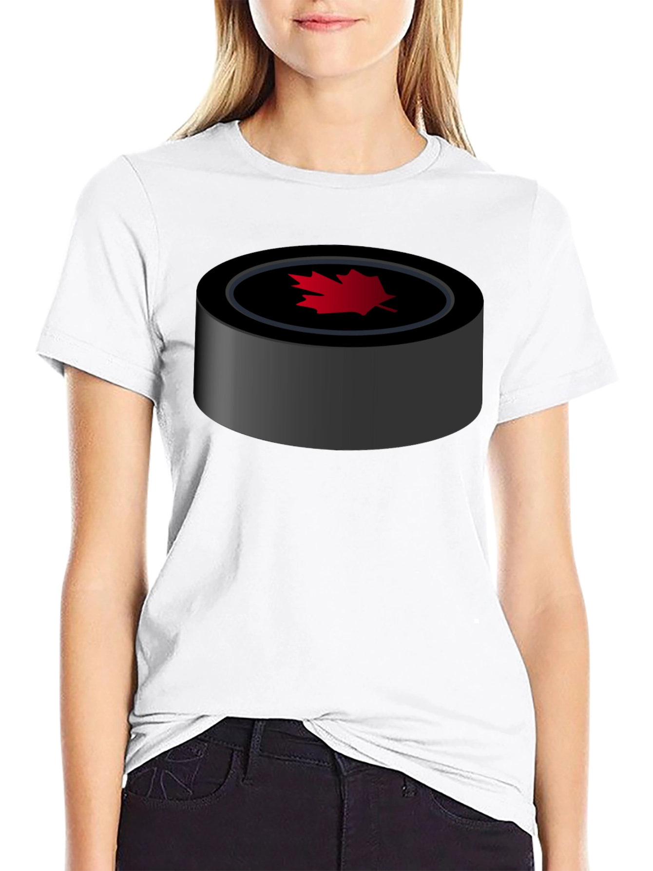 Canadian Hockey Puck Graphic Tee