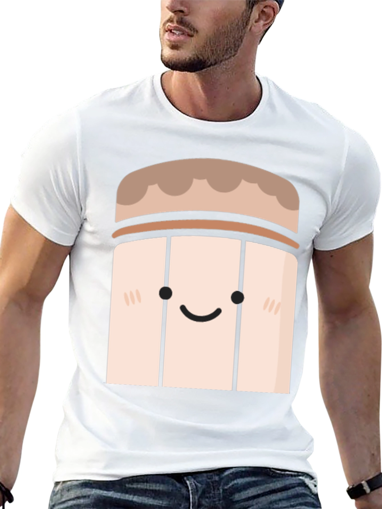 Cute Cartoon Character Black T-Shirt