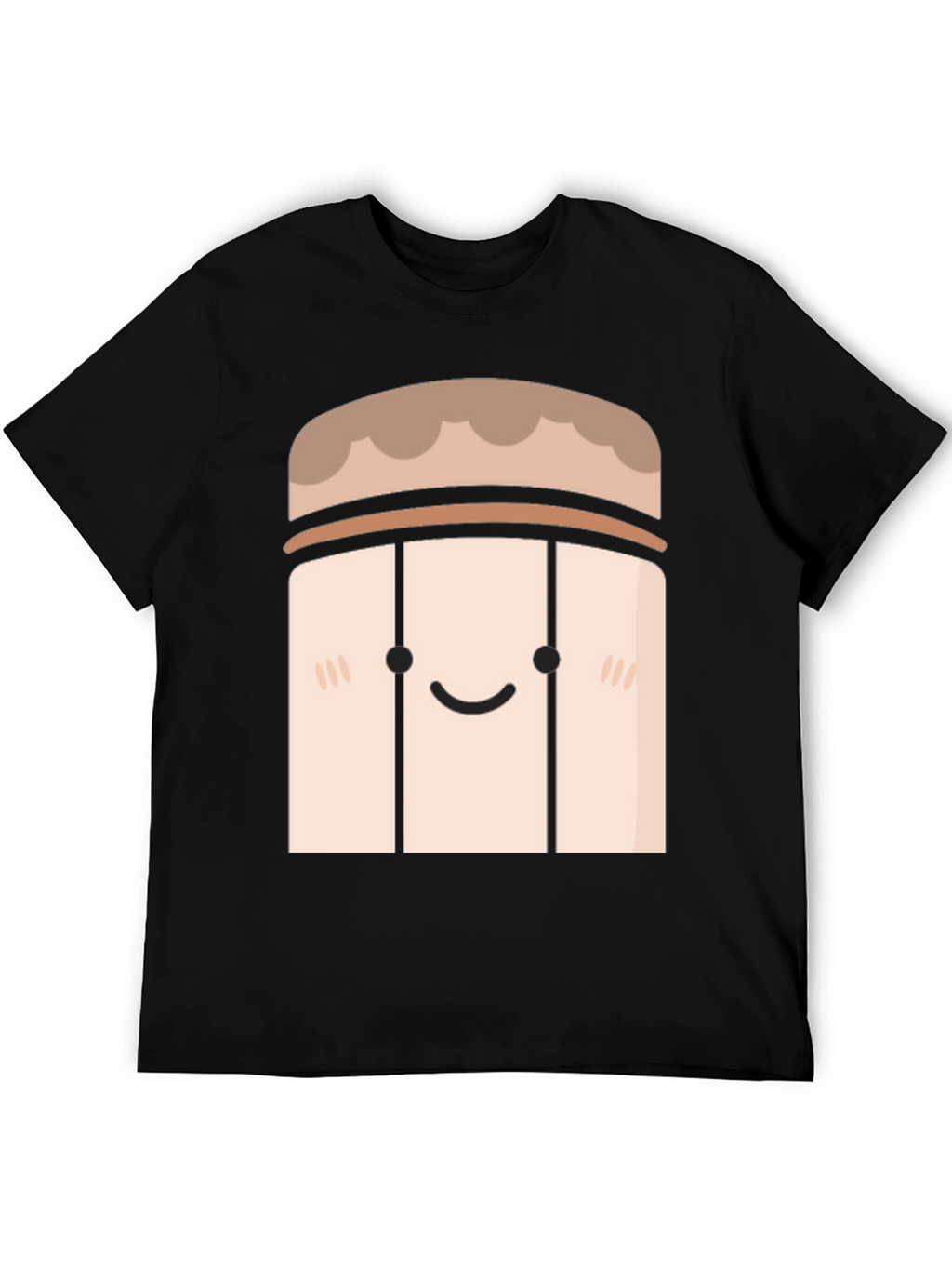 Cute Cartoon Character Black T-Shirt