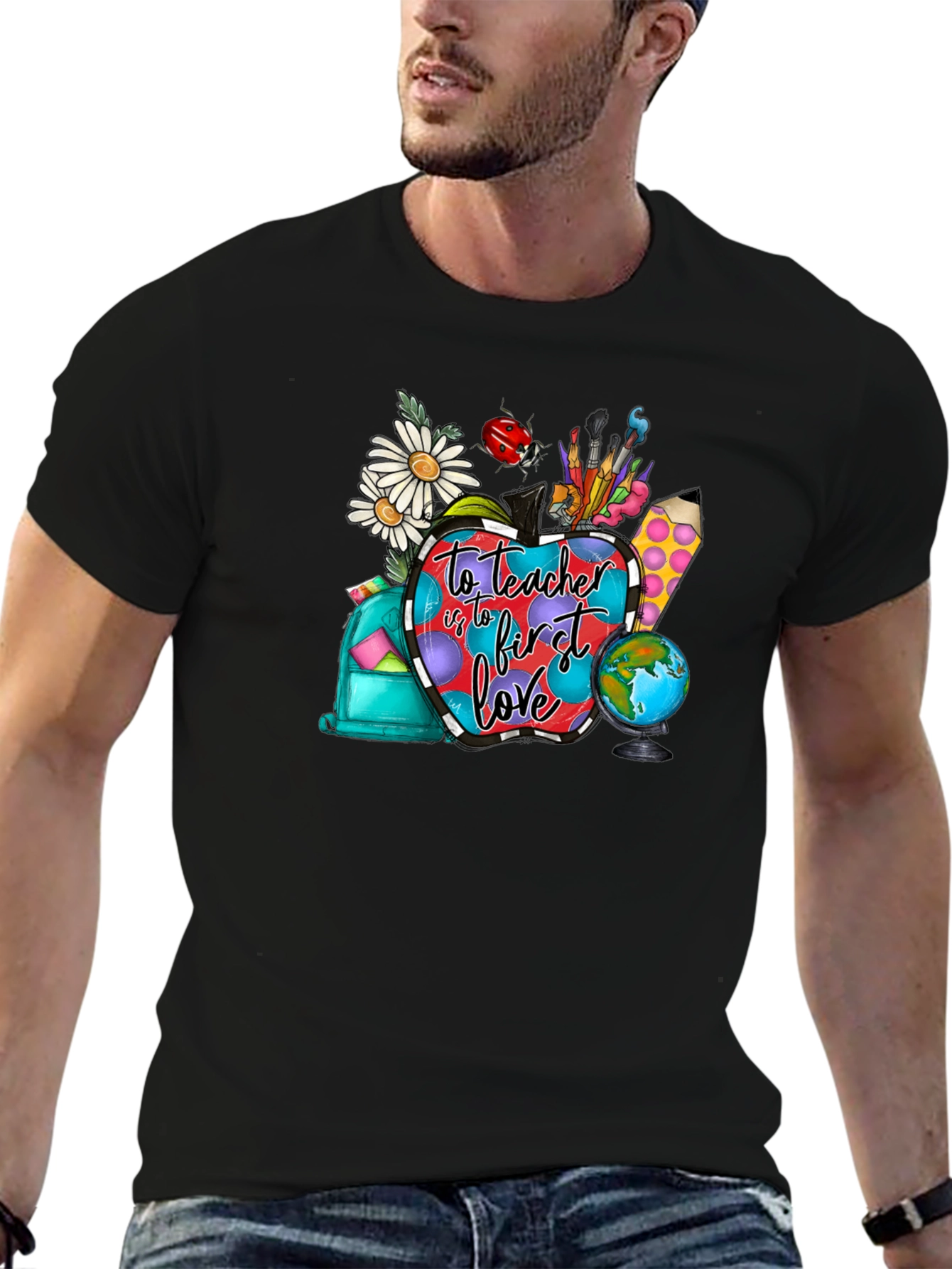 Teacher First Love Graphic T-Shirt