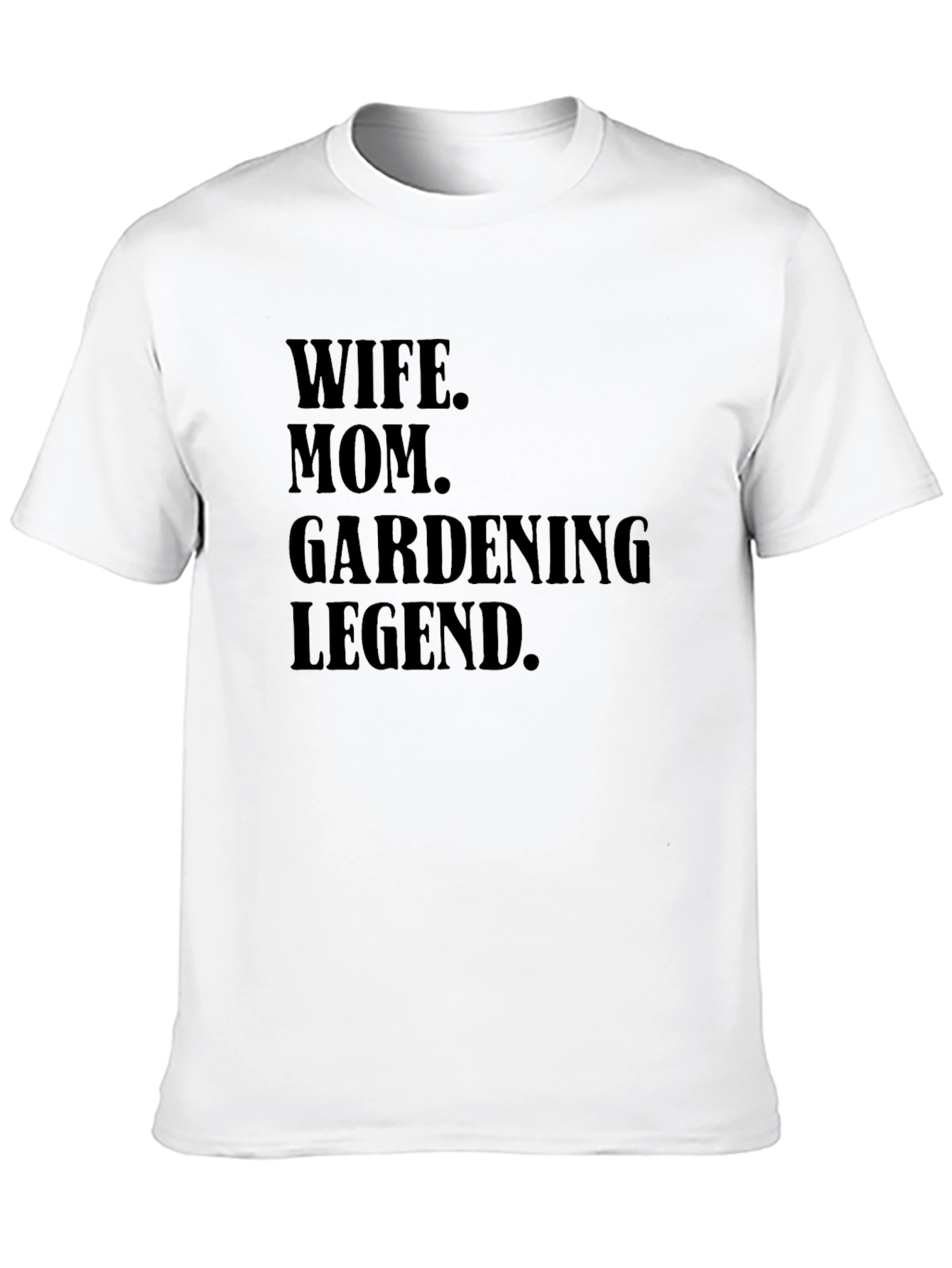 Wife Mom Gardening Legend T-Shirt - Black
