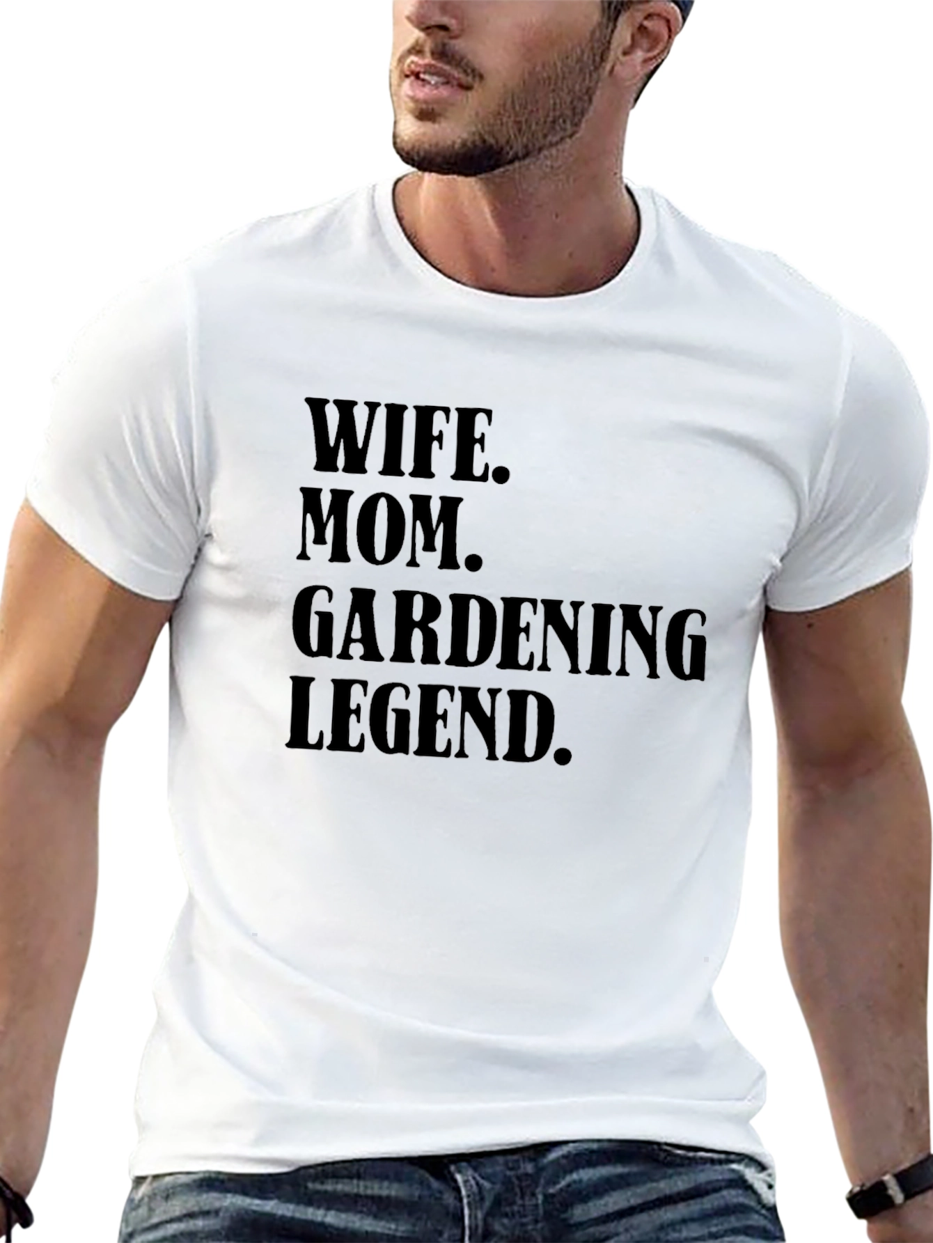 Wife Mom Gardening Legend T-Shirt - Black