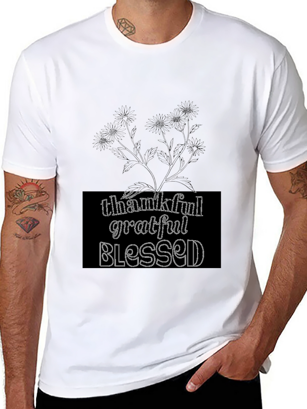 Thankful Grateful Blessed Tee