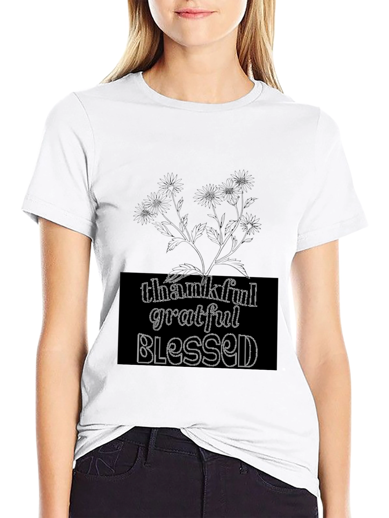 Thankful Grateful Blessed Tee