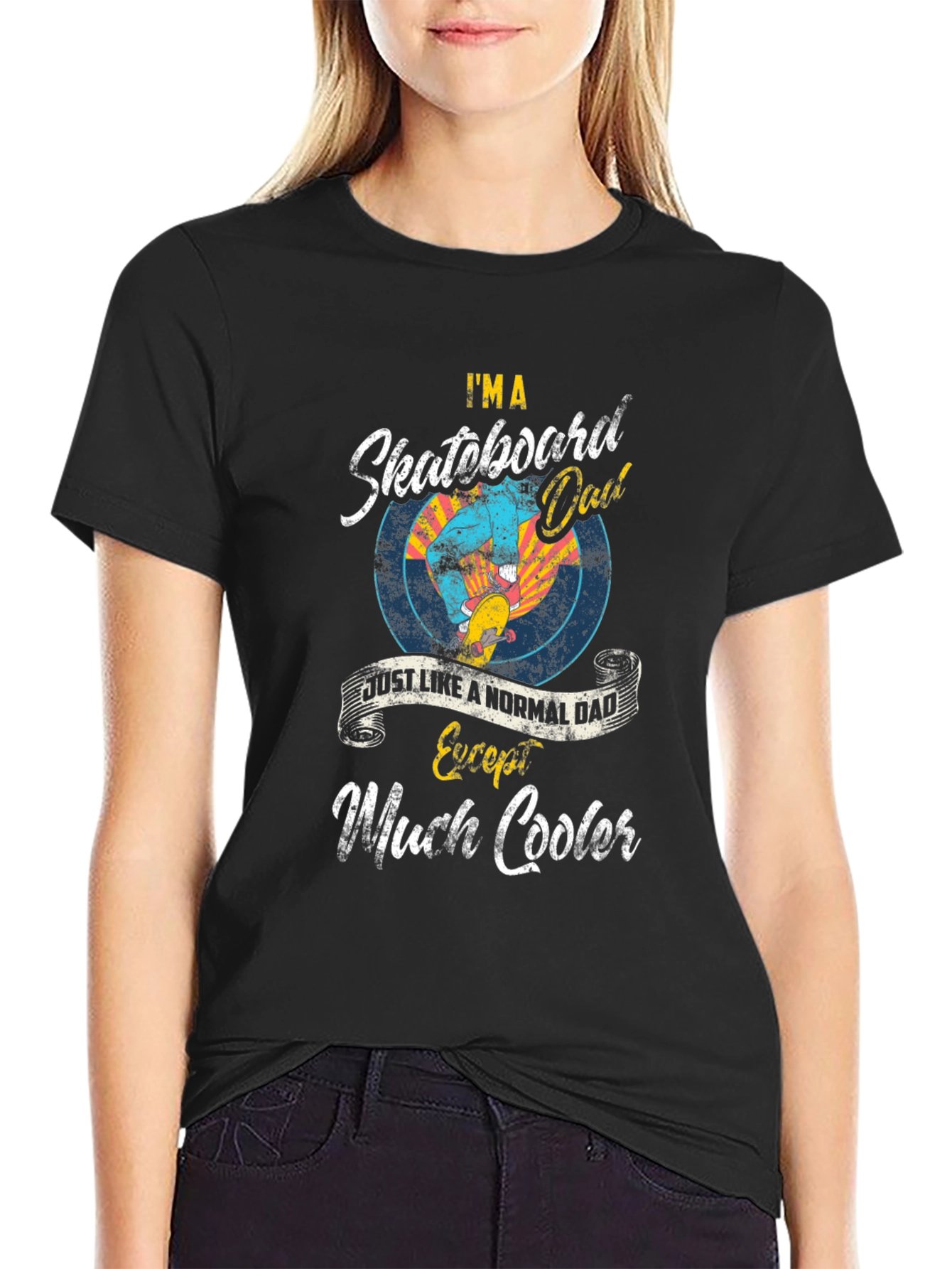Skateboard Dad T-Shirt - Cool Fathers Day Gift