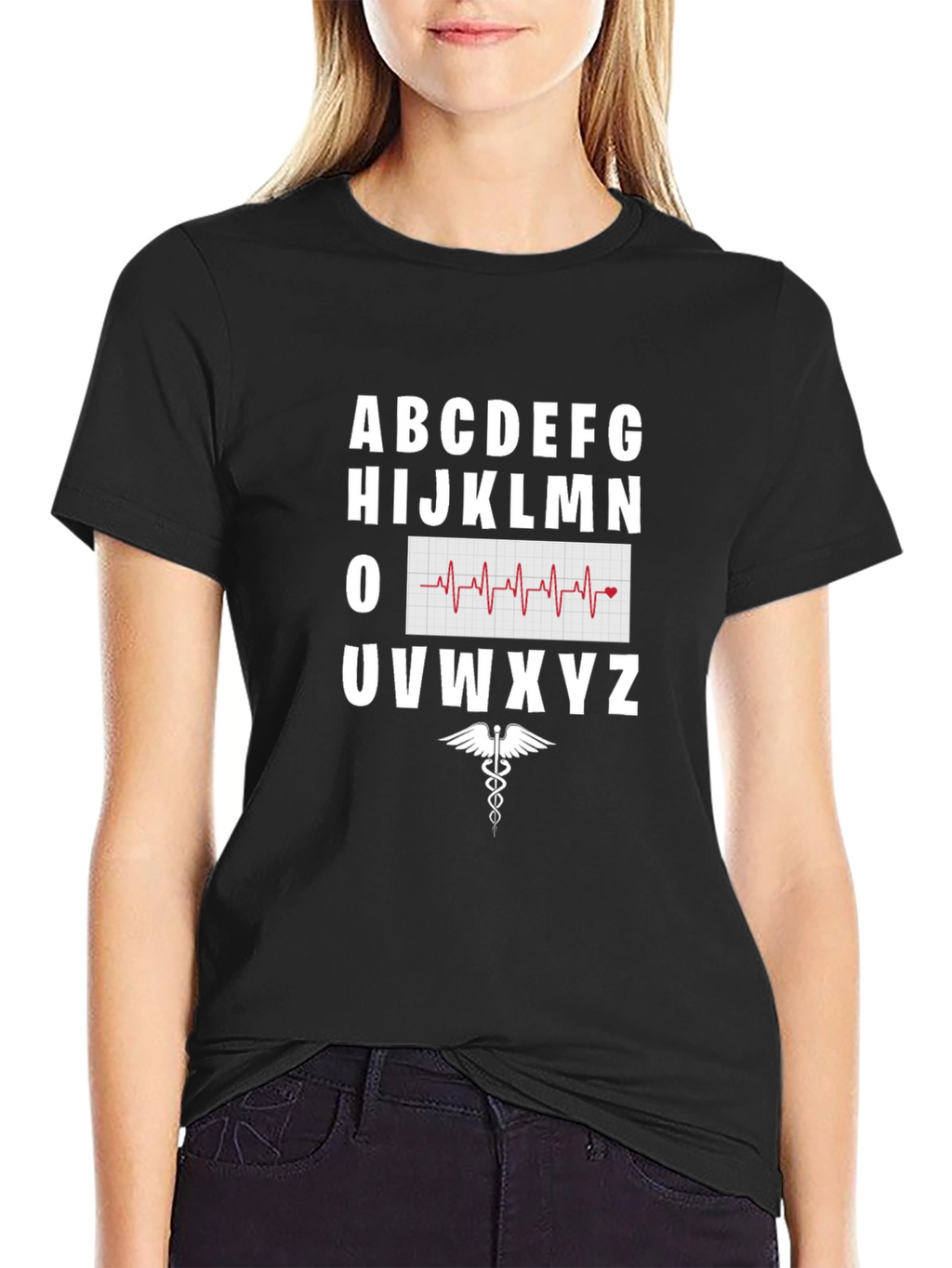 Healthcare Alphabet Tee - Heartbeat Nurse Doctor Shirt