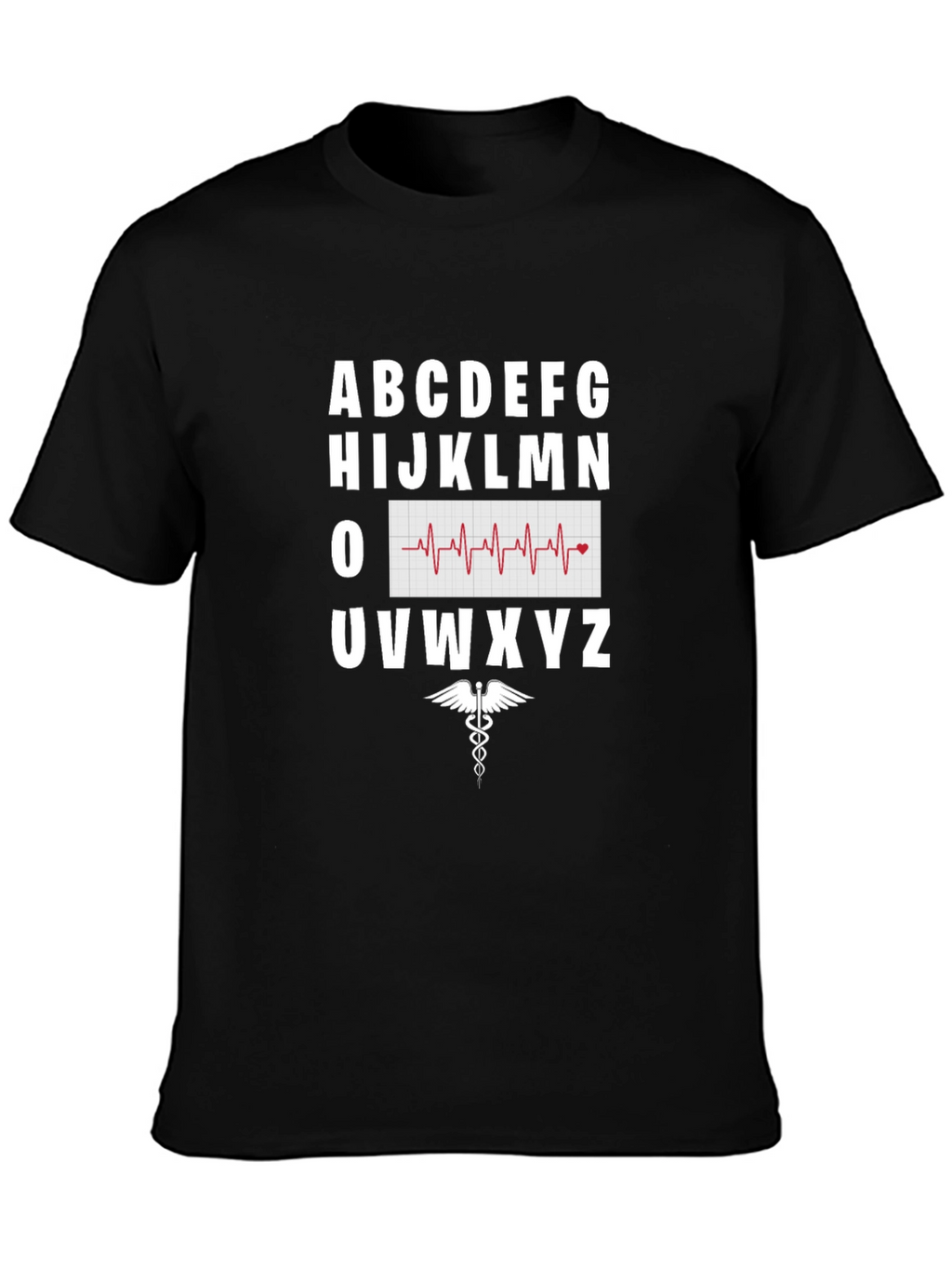 Healthcare Alphabet Tee - Heartbeat Nurse Doctor Shirt