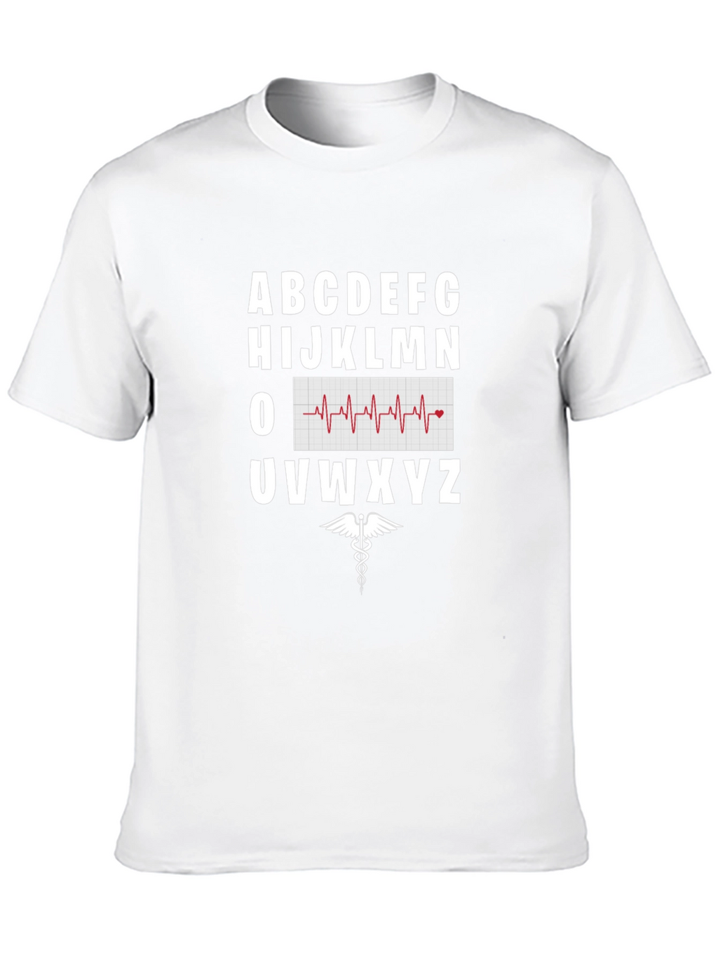 Healthcare Alphabet Tee - Heartbeat Nurse Doctor Shirt
