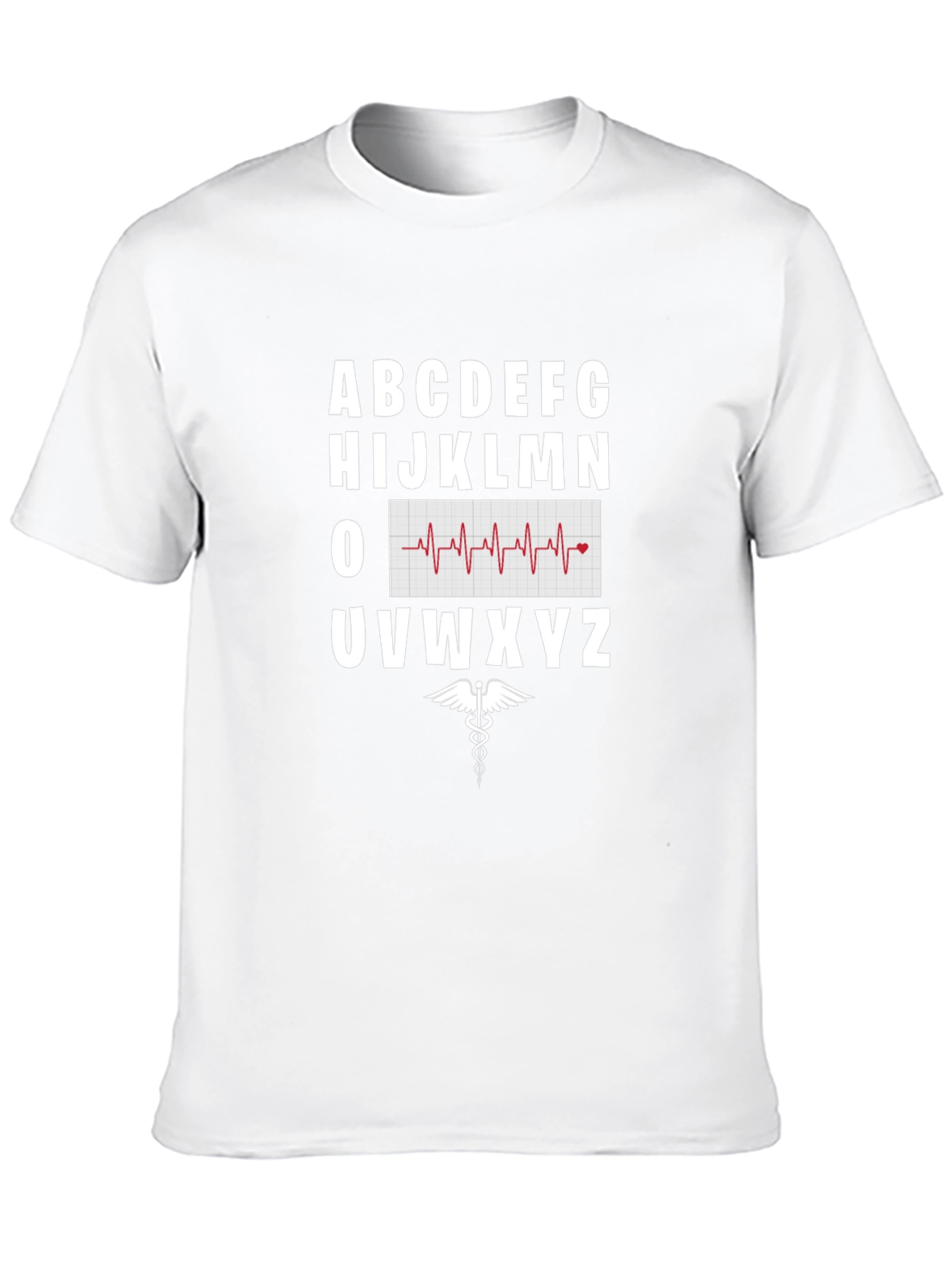 Healthcare Alphabet Tee - Heartbeat Nurse Doctor Shirt