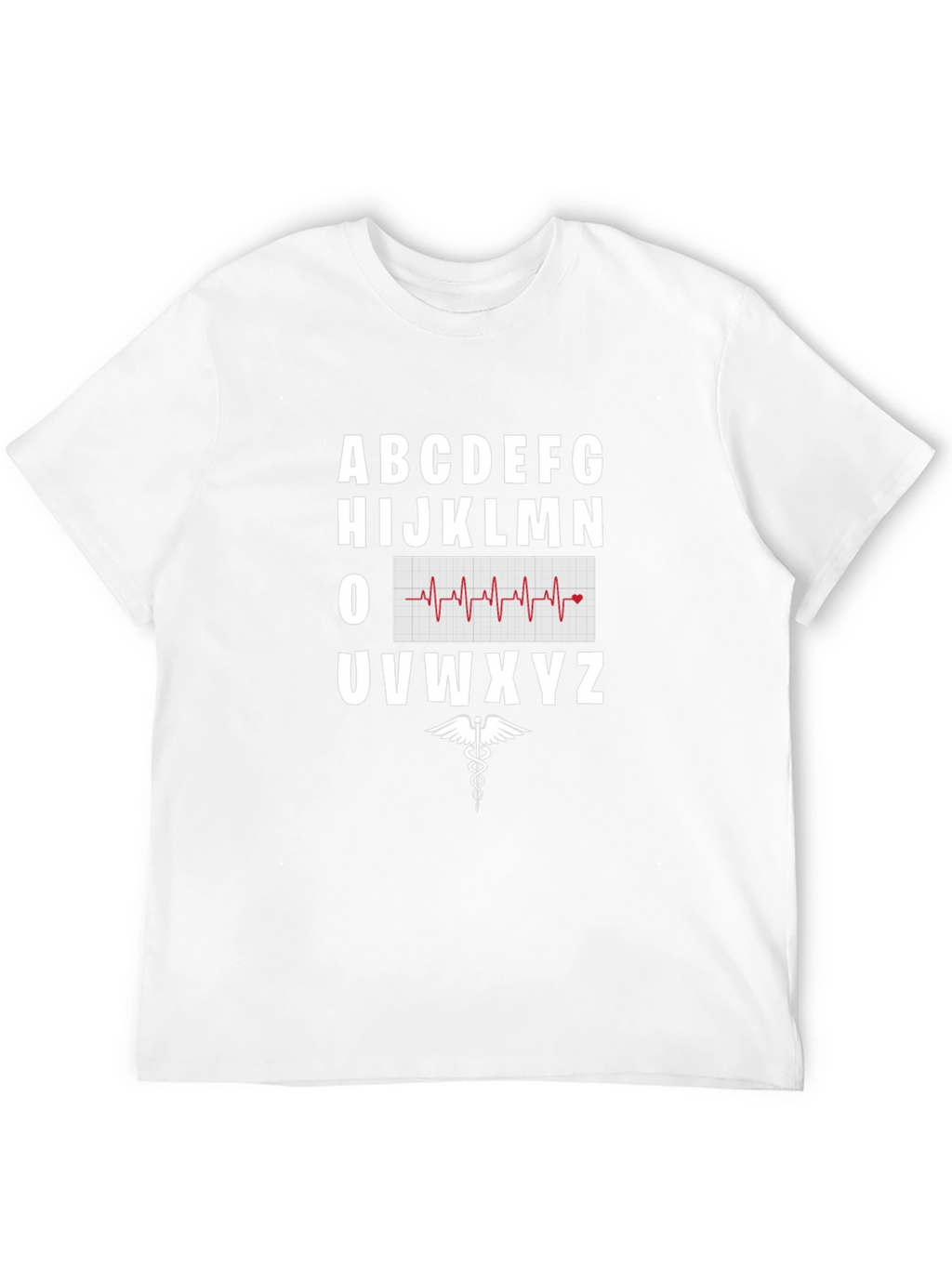 Healthcare Alphabet Tee - Heartbeat Nurse Doctor Shirt