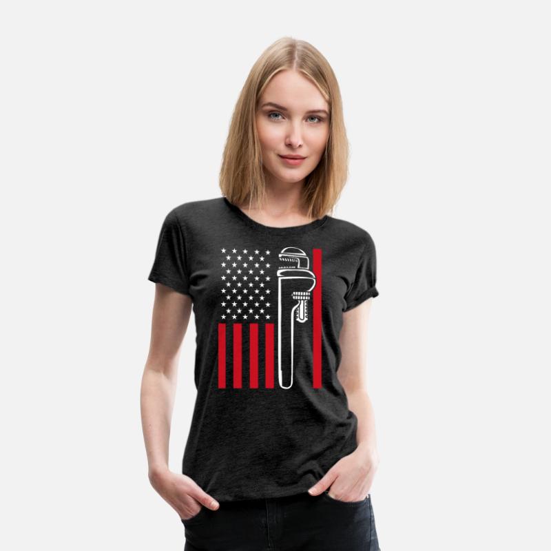 4th Of July US Flag Pipe Wrench Plumber