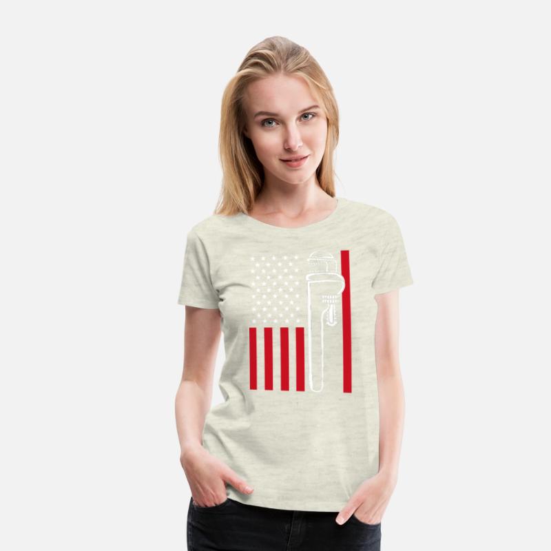 4th Of July US Flag Pipe Wrench Plumber
