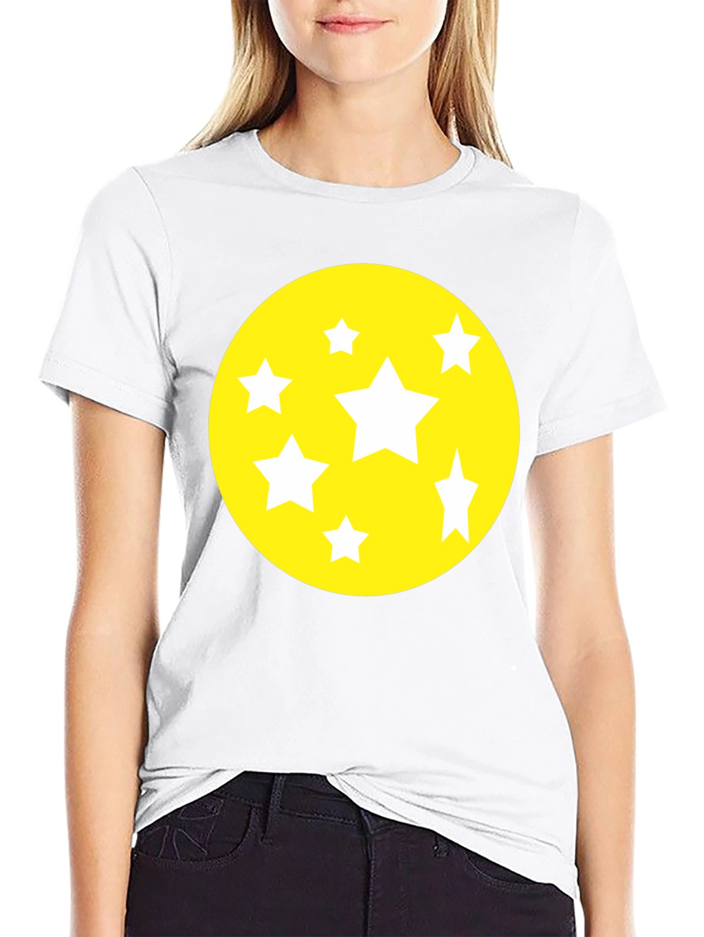 Starry Graphic Tee - Black Cotton Comfort