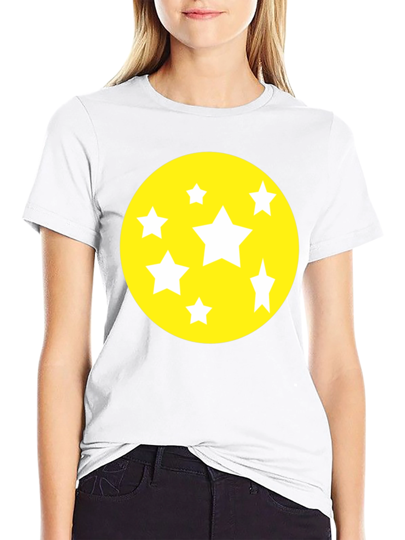 Starry Graphic Tee - Black Cotton Comfort