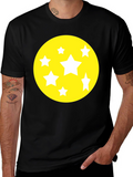 Starry Graphic Tee - Black Cotton Comfort