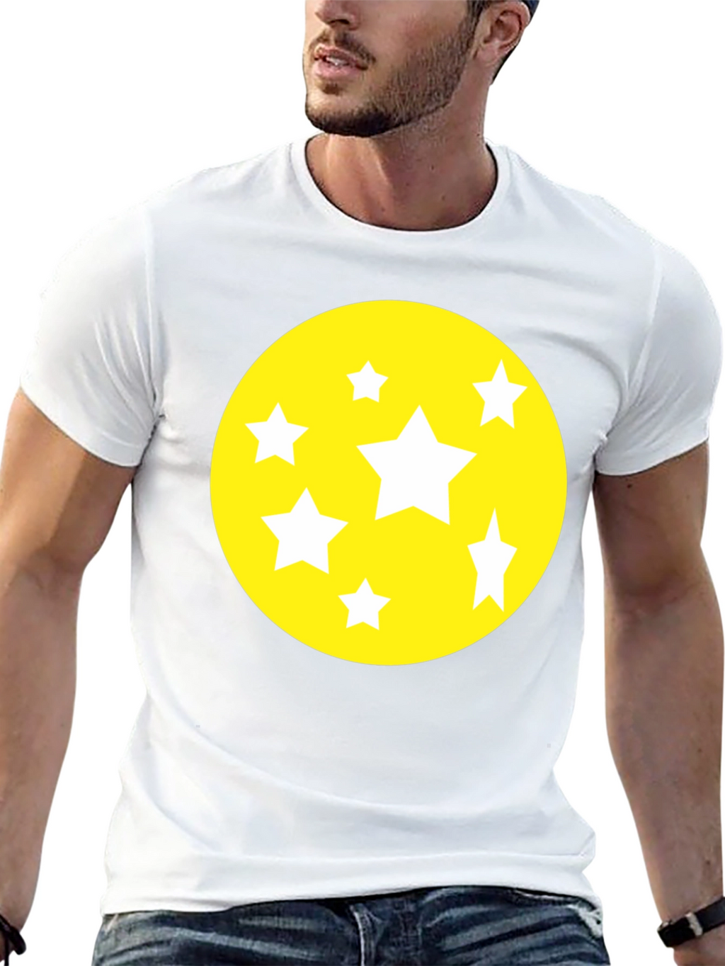 Starry Graphic Tee - Black Cotton Comfort