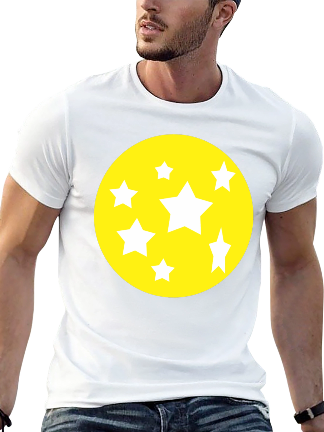 Starry Graphic Tee - Black Cotton Comfort