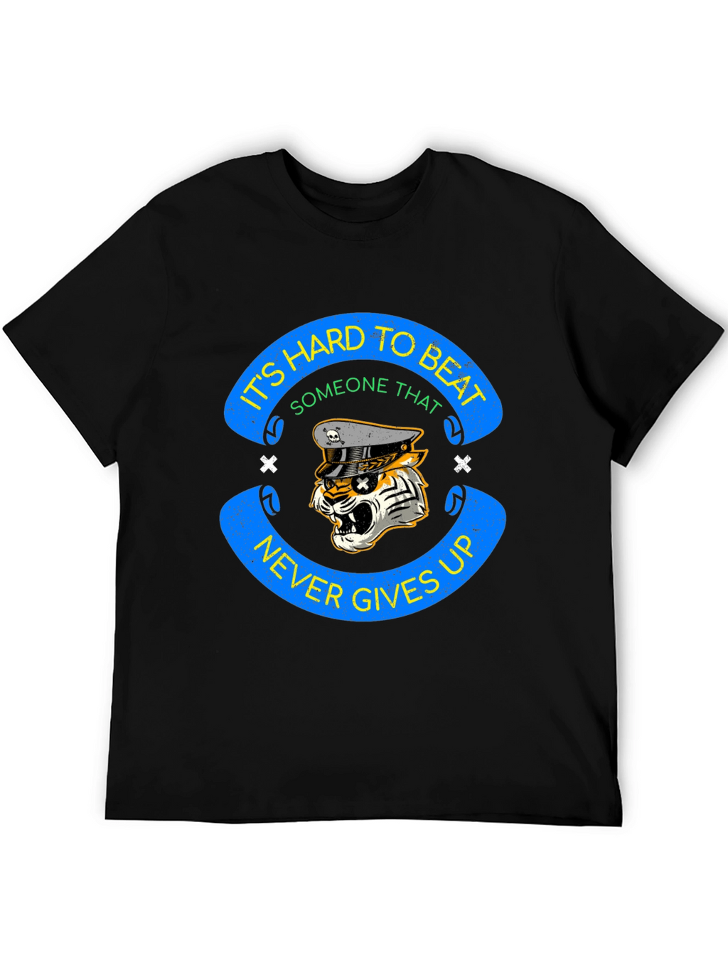 Motivational Tiger T-Shirt - Never Give Up!