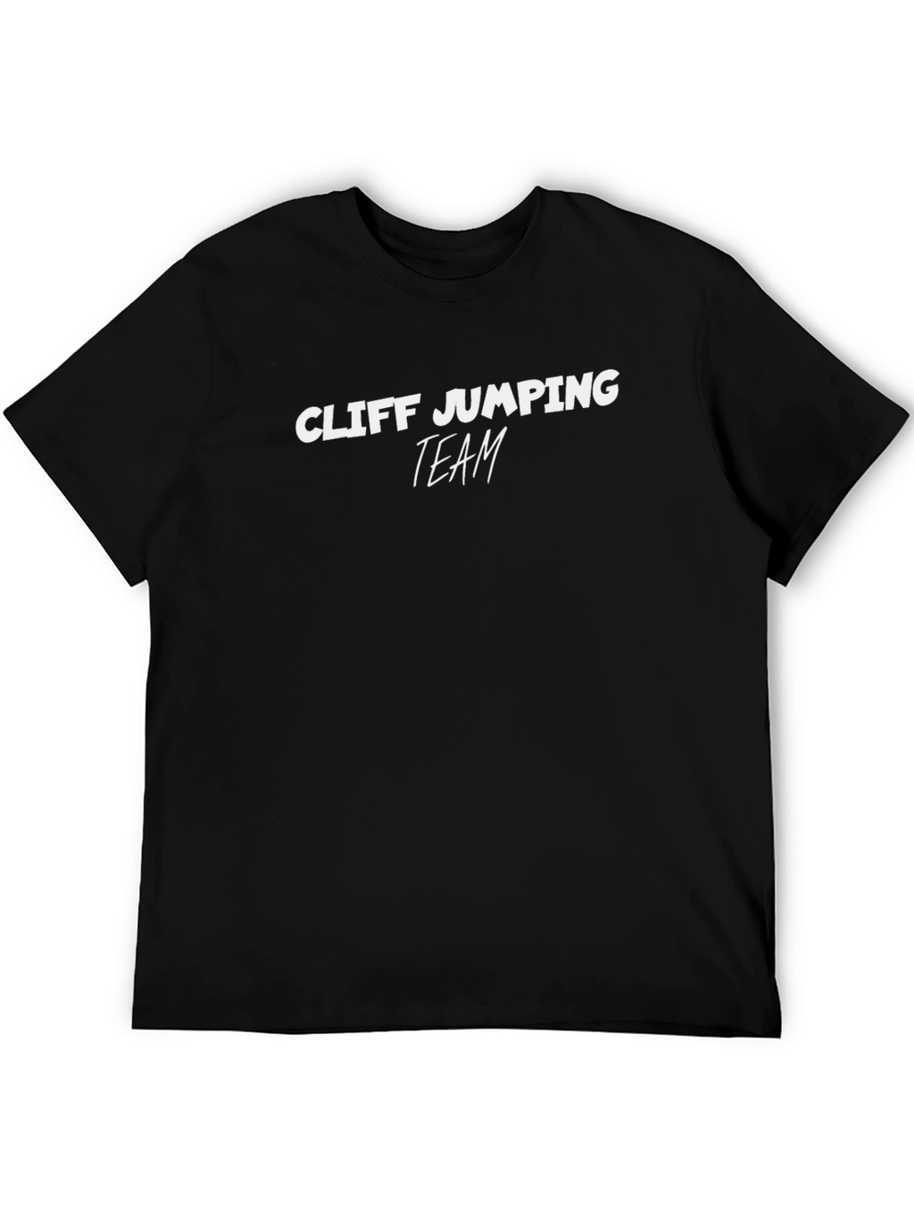 Cliff Jumping Team Black Graphic Tee