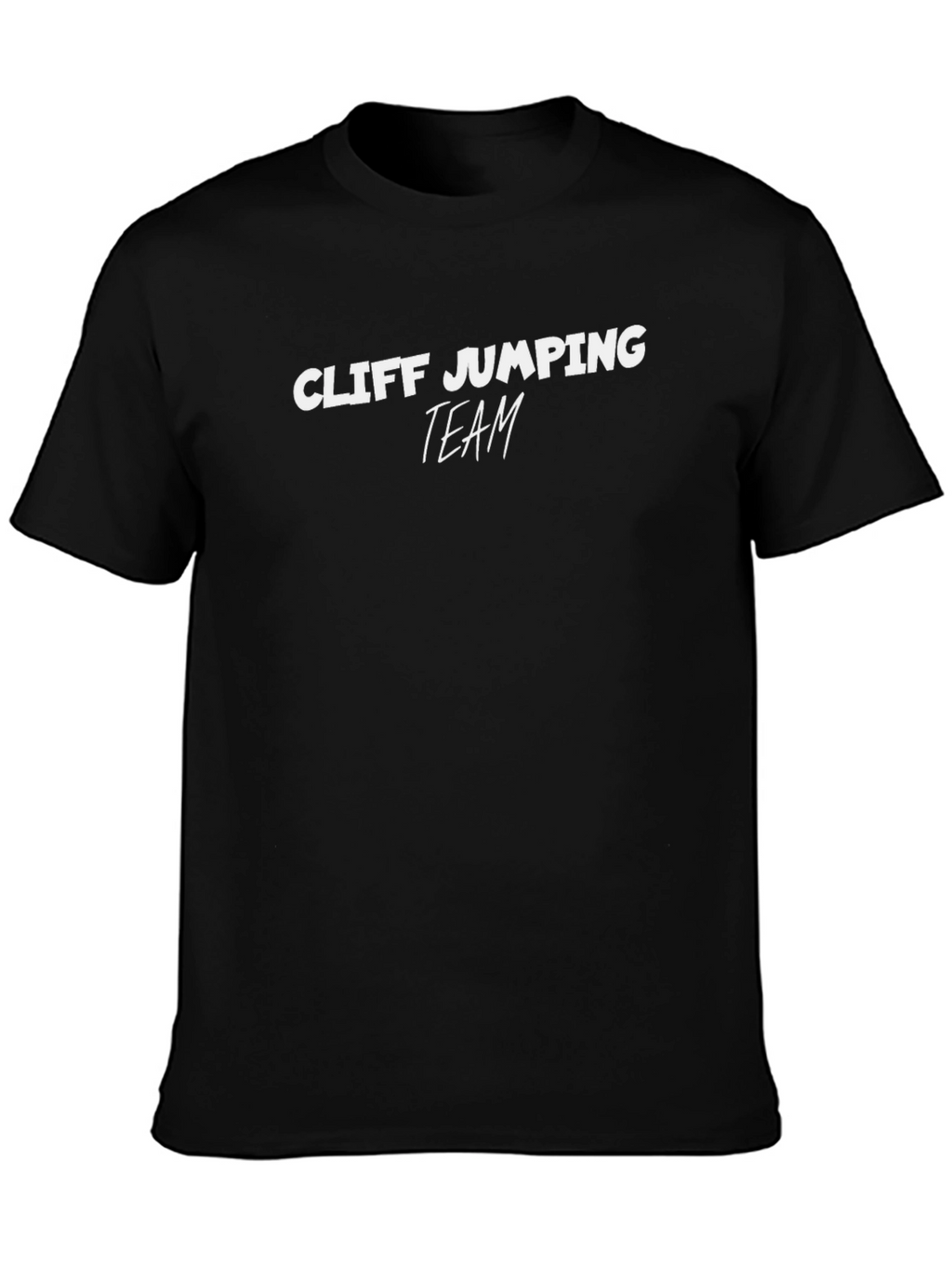 Cliff Jumping Team Black Graphic Tee