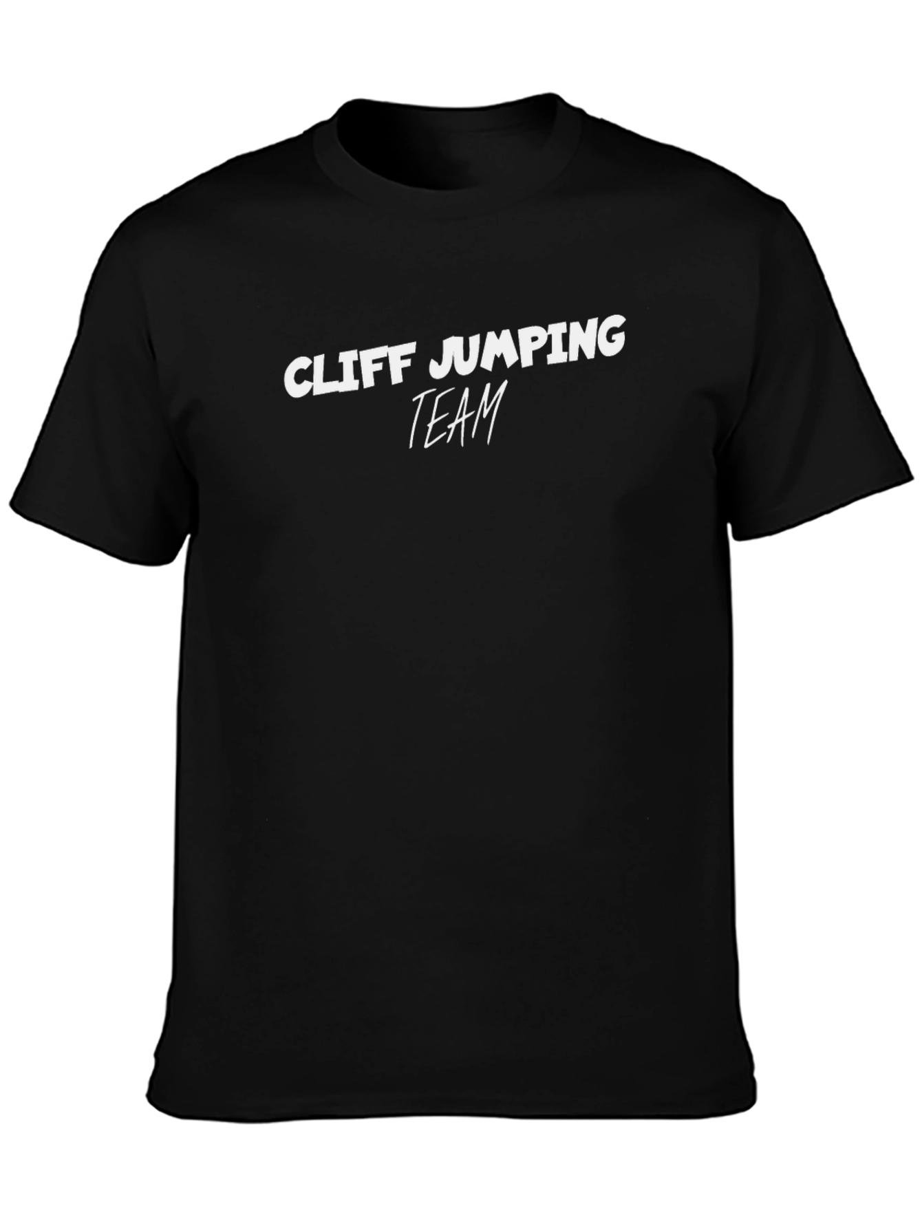 Cliff Jumping Team Black Graphic Tee