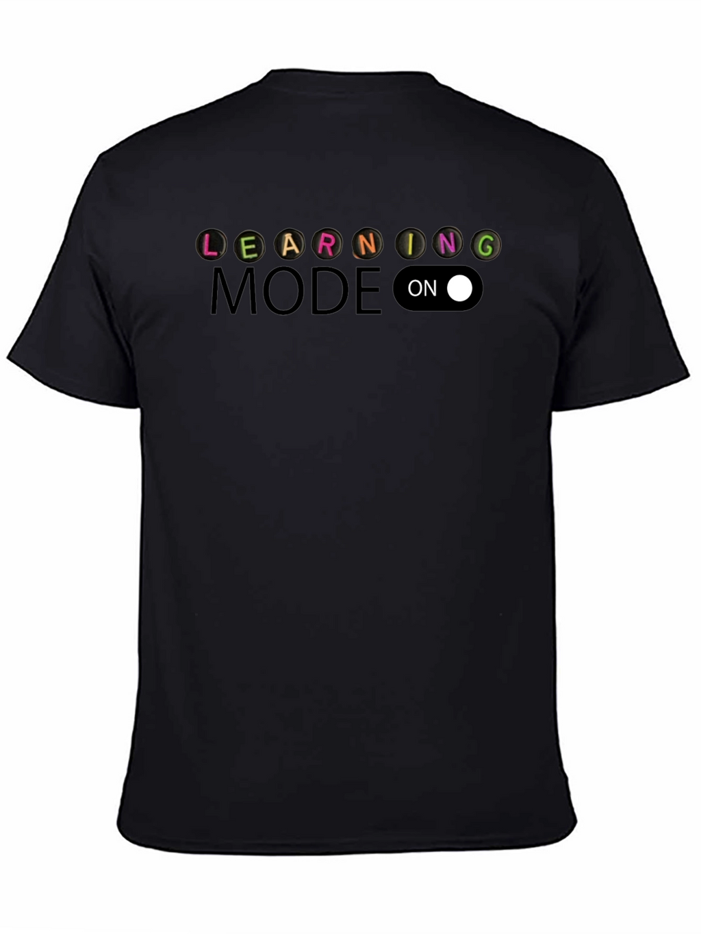 Learning Mode On Black T-Shirt