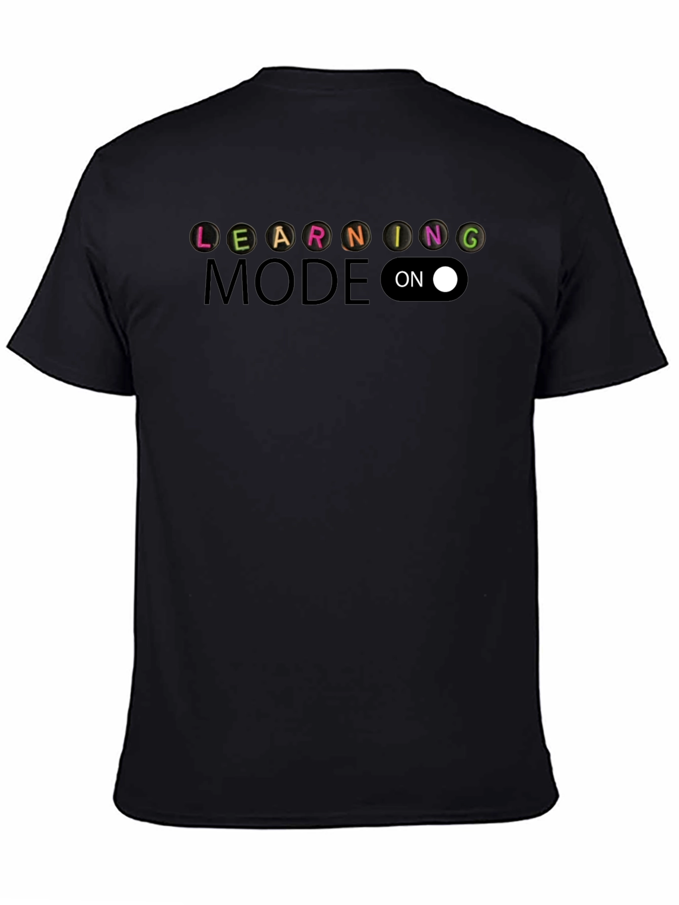 Learning Mode On Black T-Shirt