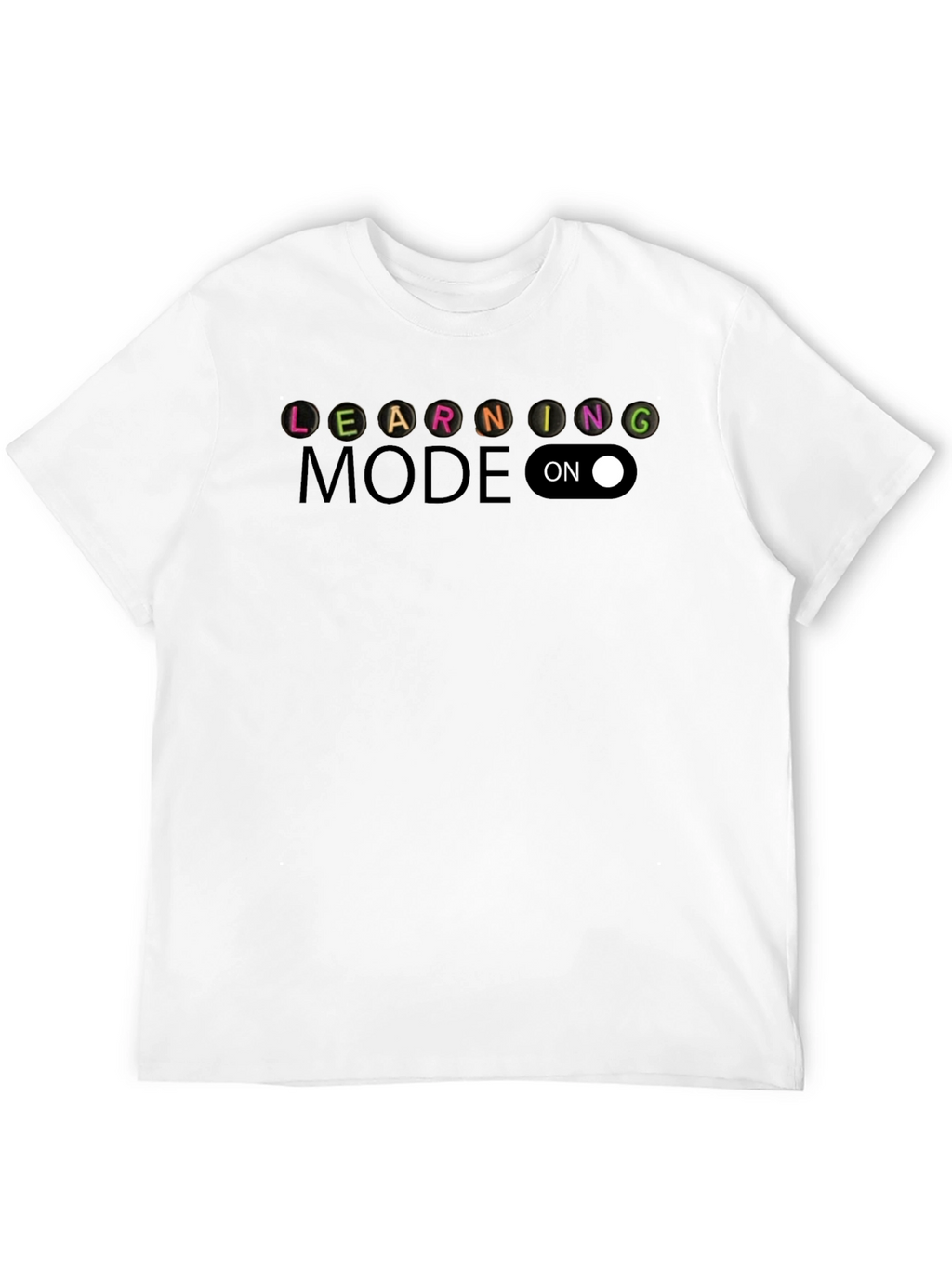 Learning Mode On Black T-Shirt