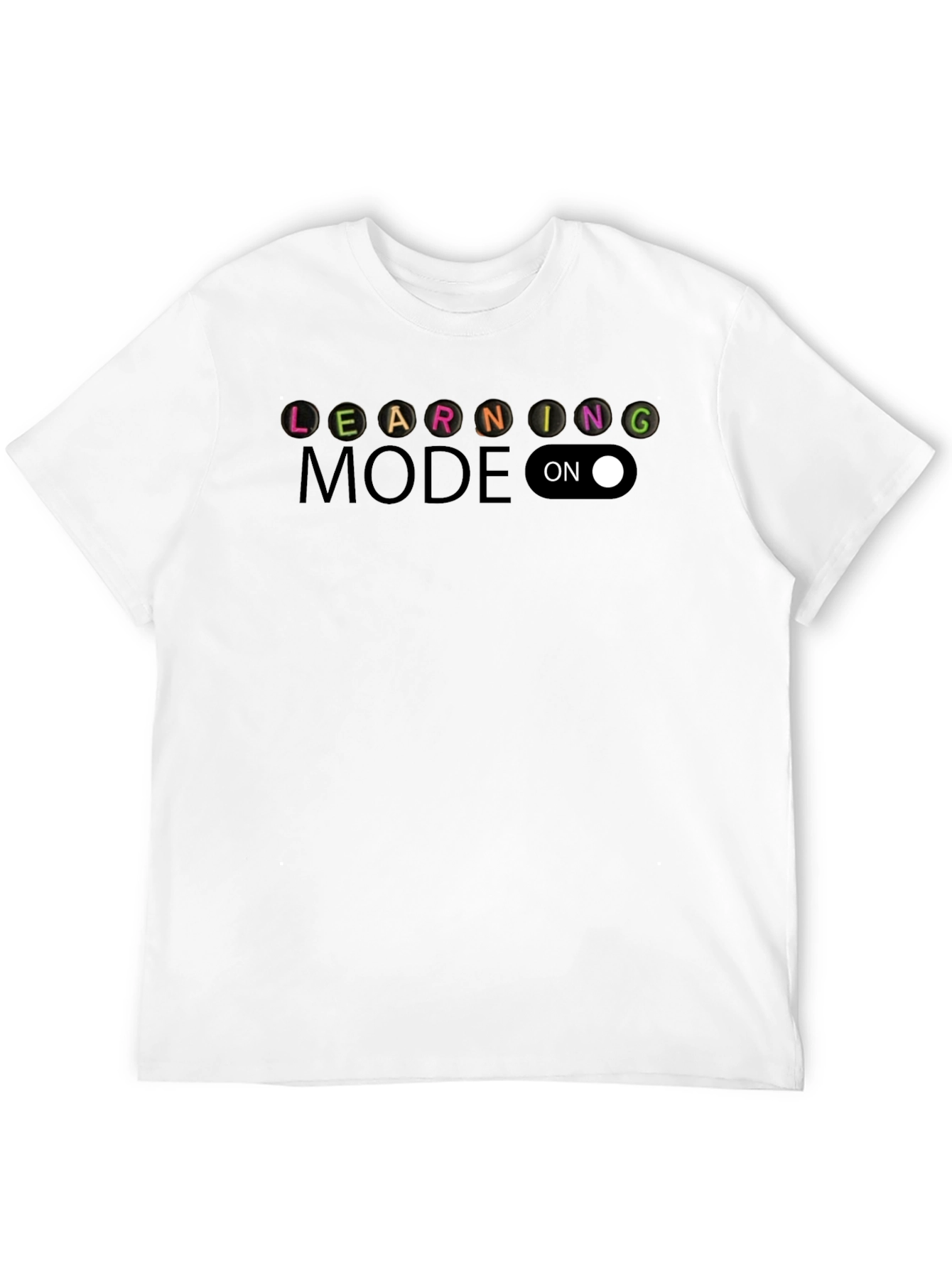Learning Mode On Black T-Shirt