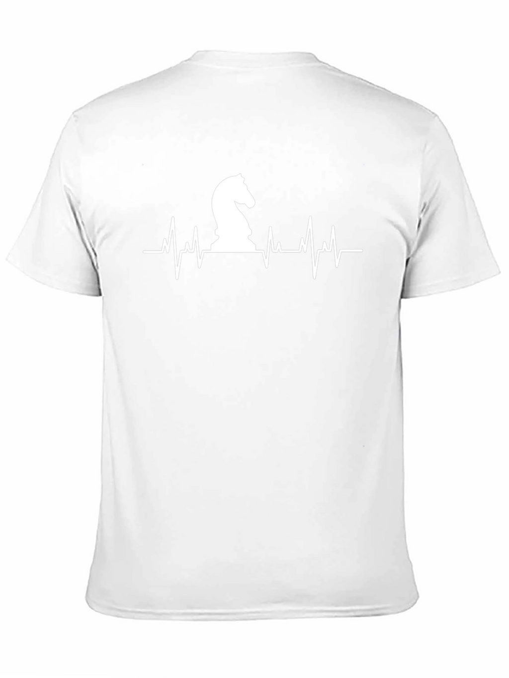 Chess Knight Heartbeat T-Shirt - Black