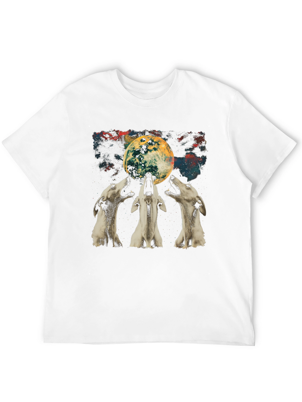Wolf Moon Graphic Tee - Unisex Black T-Shirt
