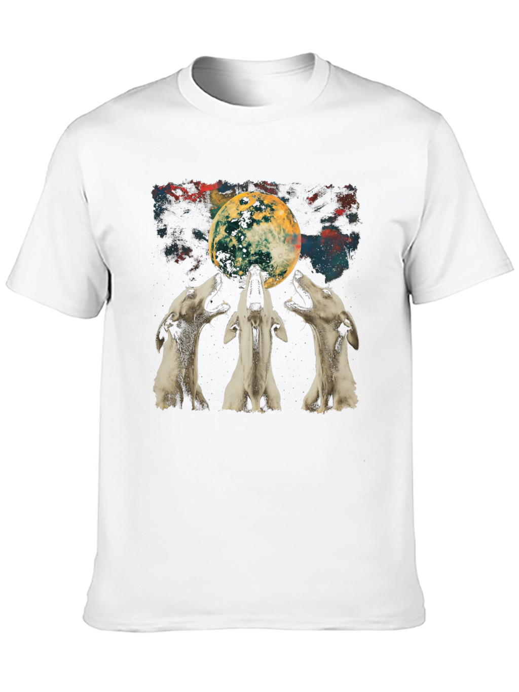 Wolf Moon Graphic Tee - Unisex Black T-Shirt