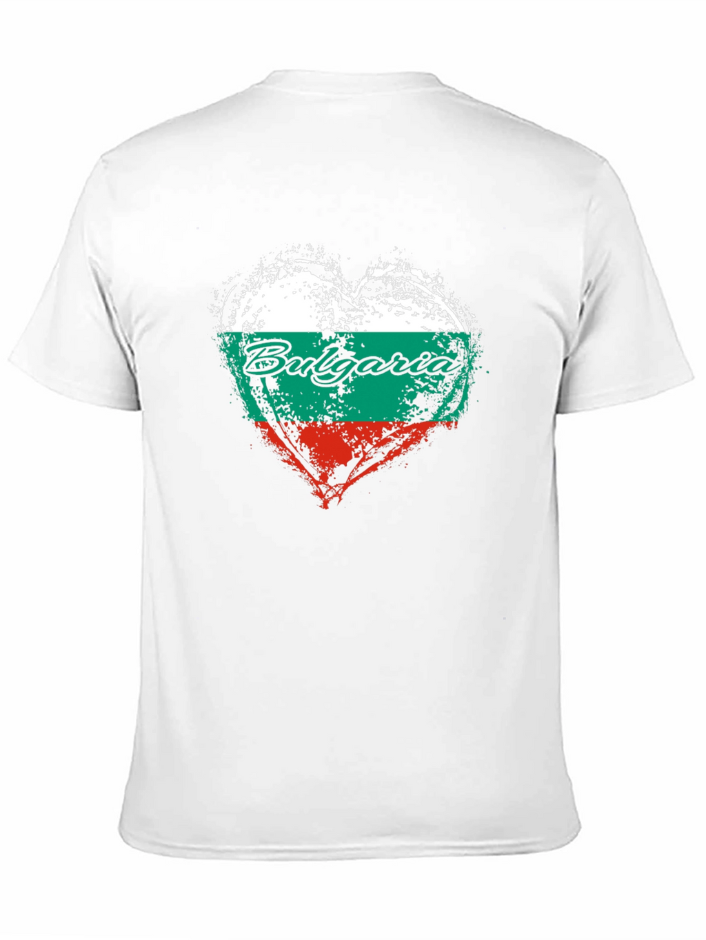 Bulgaria Flag Heart T-Shirt - Black