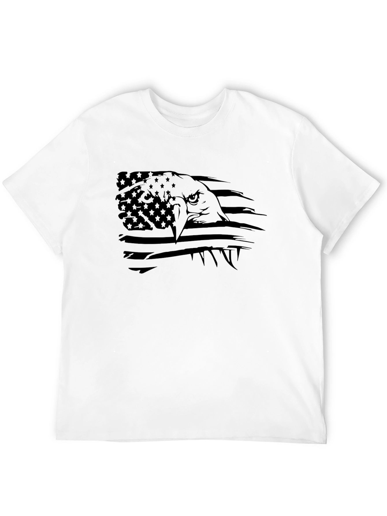 American Eagle Flag Graphic T-Shirt - Black