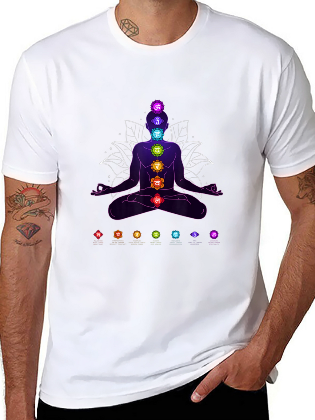 Chakra Meditation T-Shirt - Spiritual Design