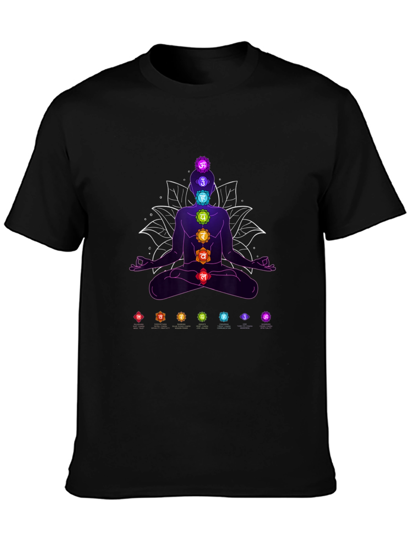 Chakra Meditation T-Shirt - Spiritual Design
