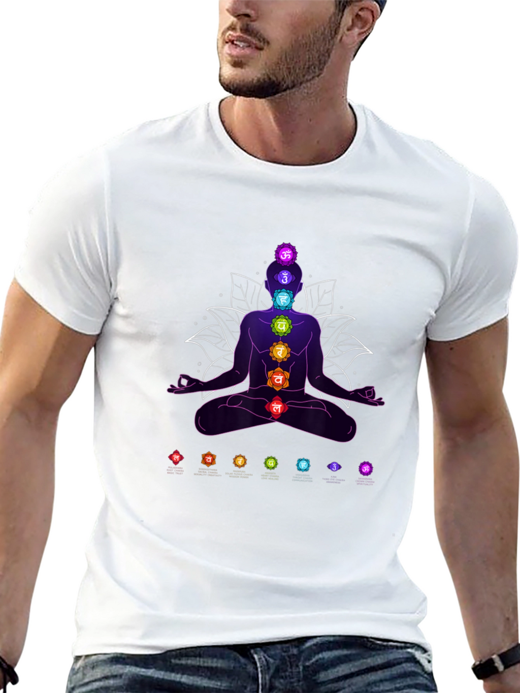 Chakra Meditation T-Shirt - Spiritual Design