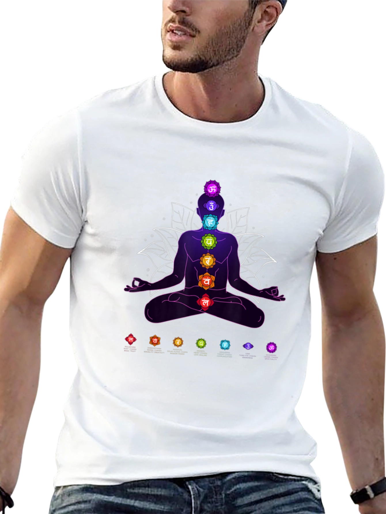 Chakra Meditation T-Shirt - Spiritual Design