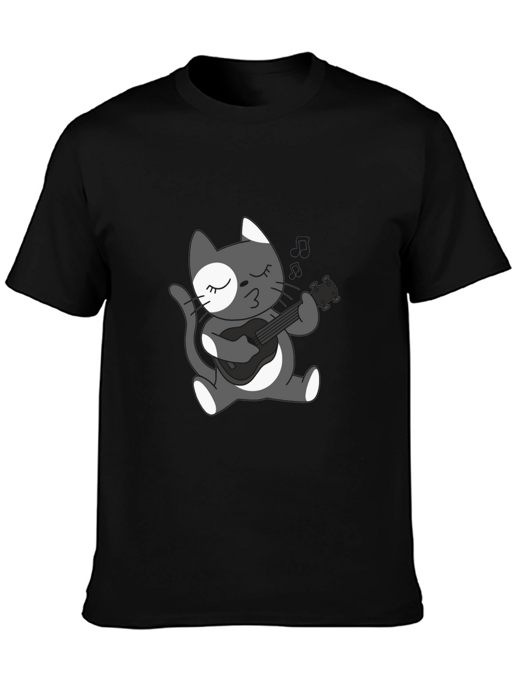 Cool Cat Guitarist Graphic T-Shirt
