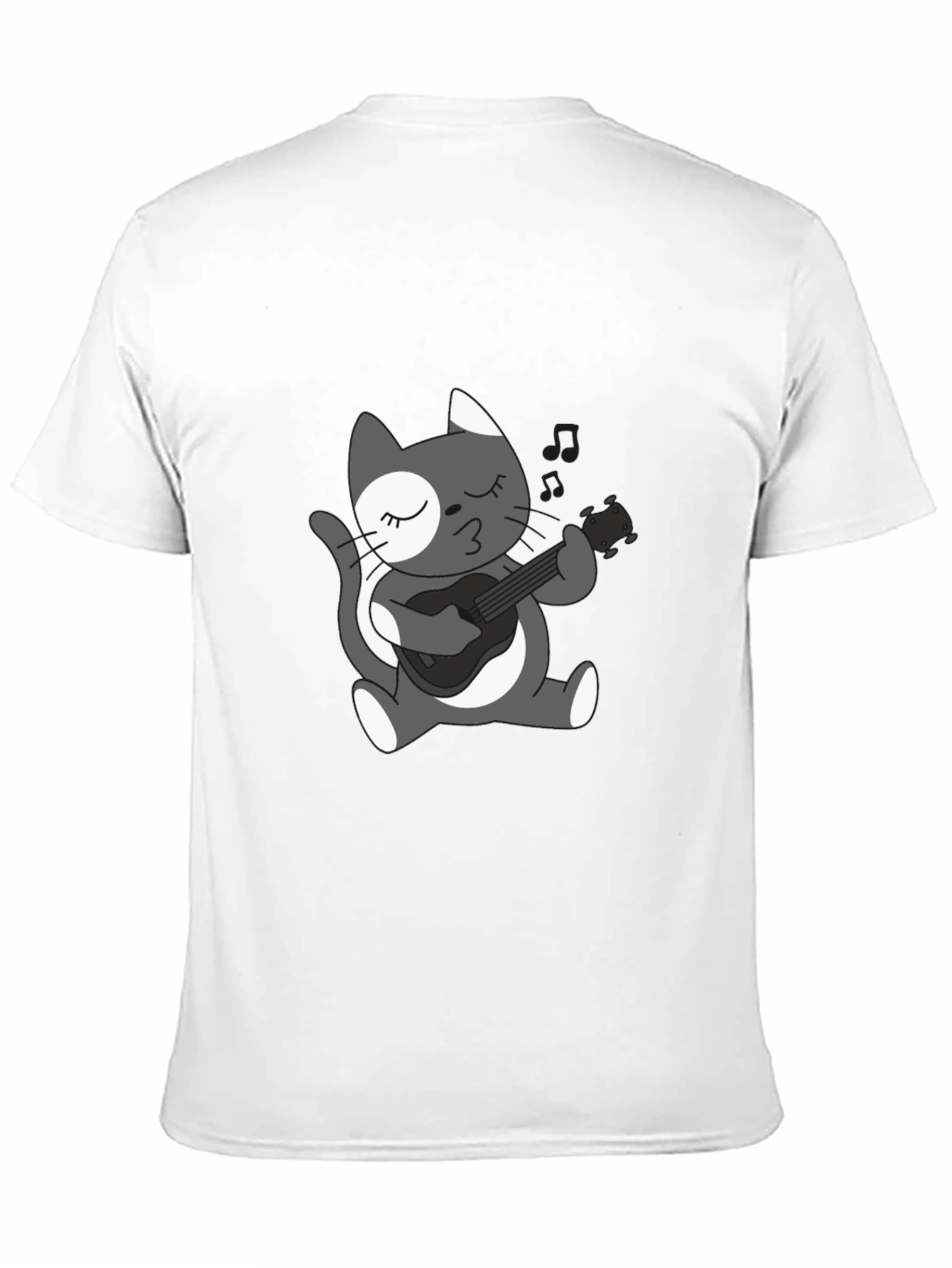 Cool Cat Guitarist Graphic T-Shirt
