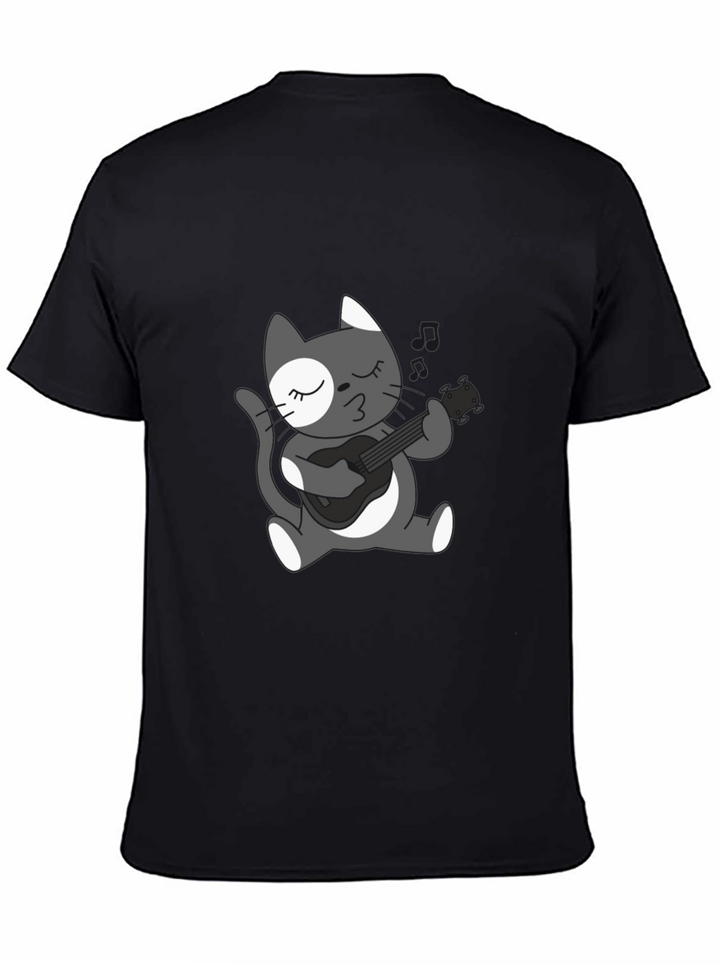 Cool Cat Guitarist Graphic T-Shirt