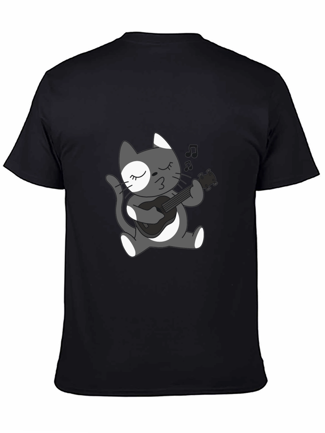Cool Cat Guitarist Graphic T-Shirt