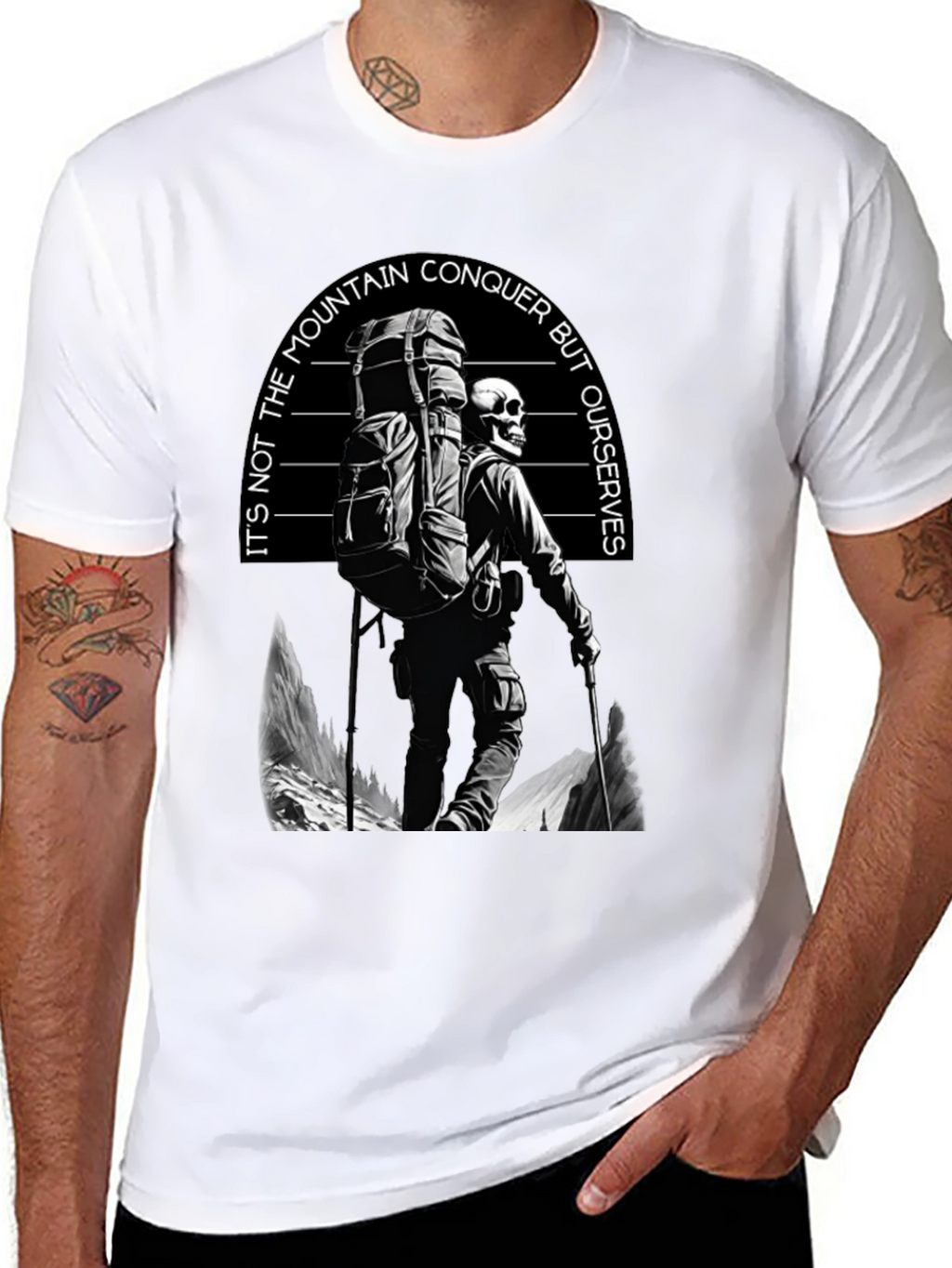 Conquer Yourself Graphic T-Shirt - Black Cotton Tee
