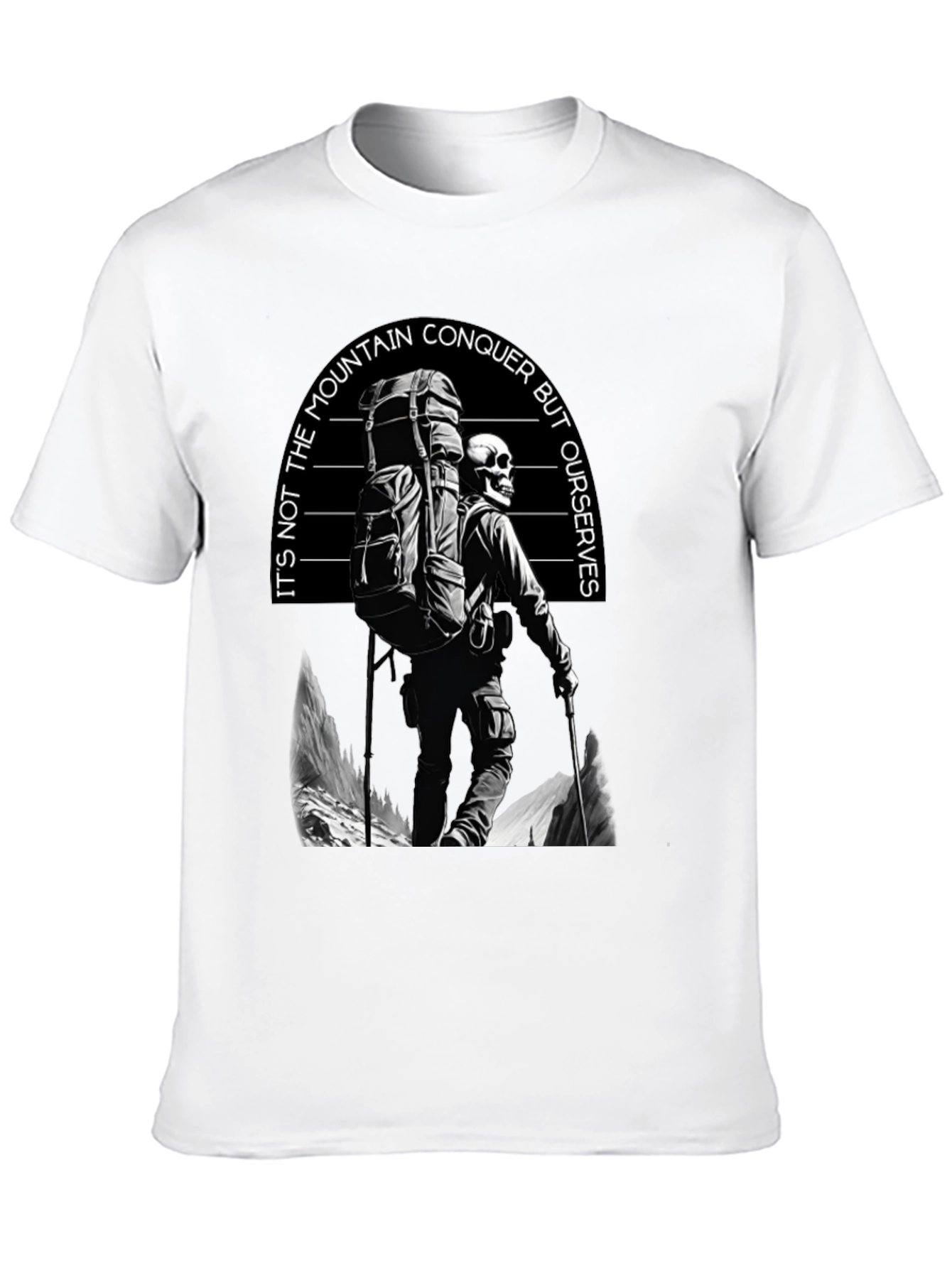 Conquer Yourself Graphic T-Shirt - Black Cotton Tee